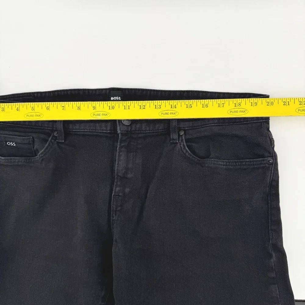 Hugo Boss Delaware Slim Fit Jeans Mens 40x32‎ Black Stretch Denim Pants